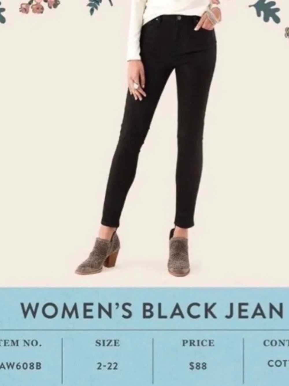 NWT Matilda Jane Black Wash Skinny Jean sz 4 27